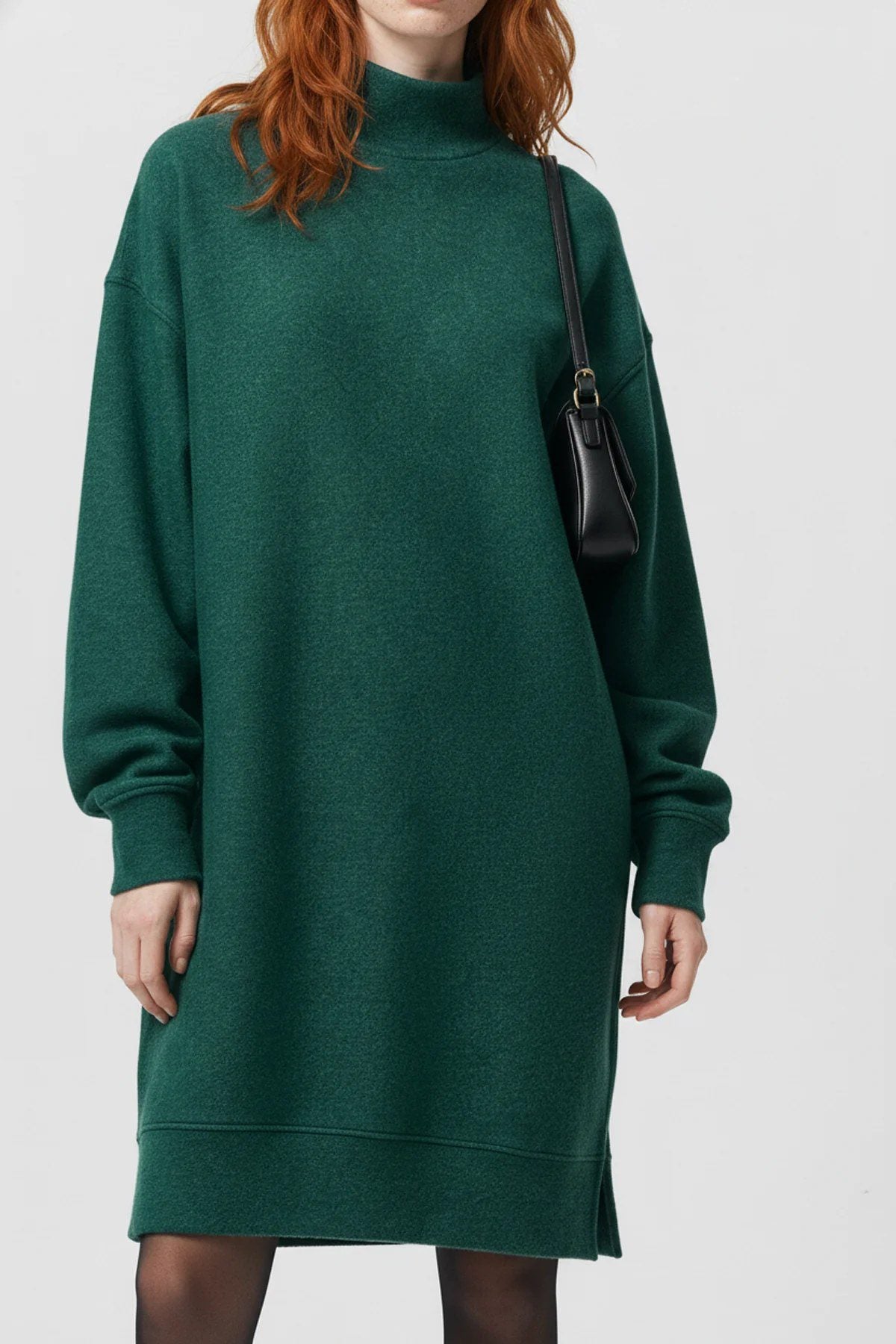 Bürstkleid mit langen Ärmeln