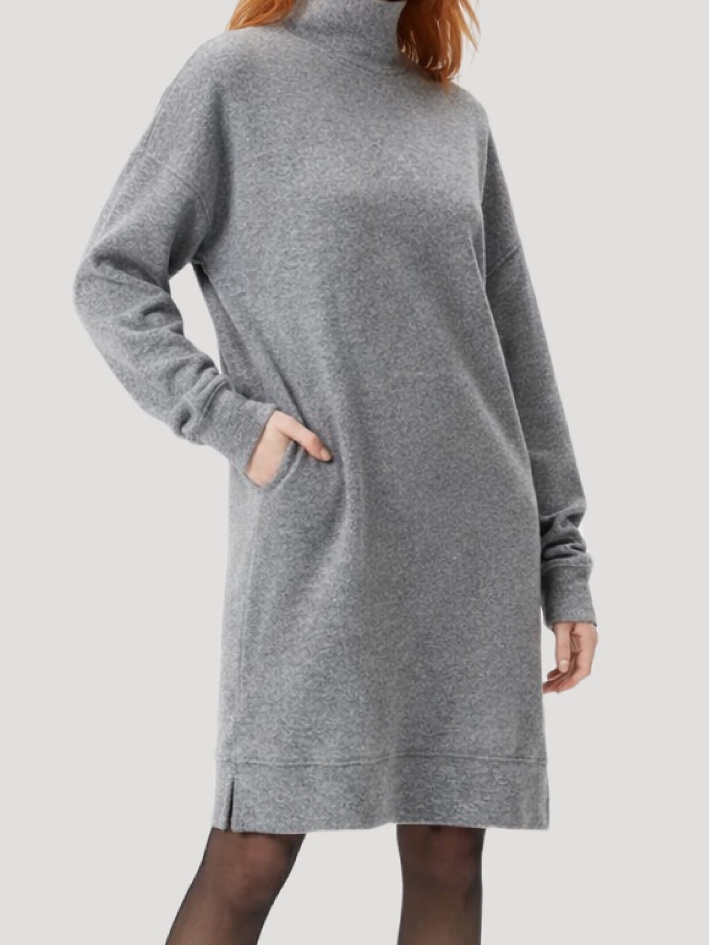 Bürstkleid mit langen Ärmeln