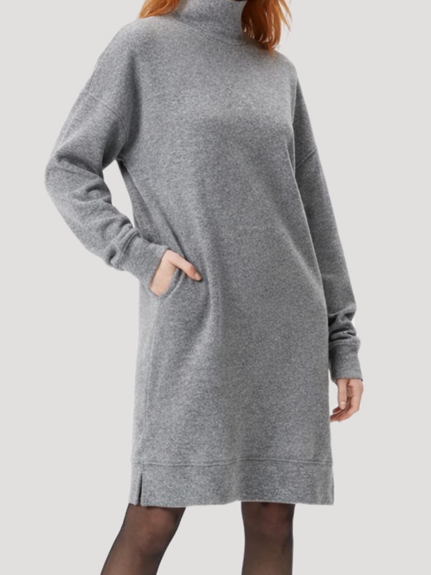 Bürstkleid mit langen Ärmeln