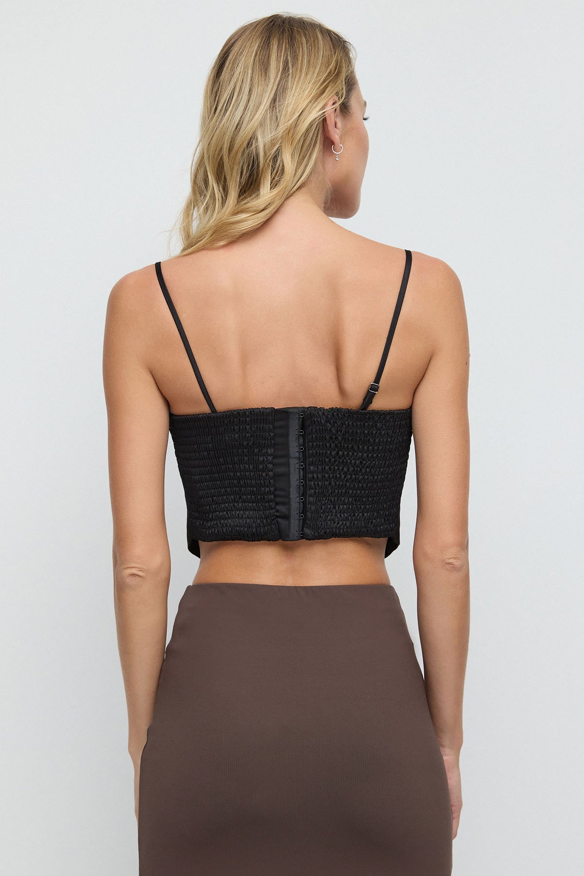 Satin-Bustier mit Trägern