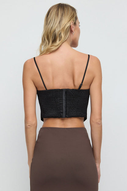 Satin-Bustier mit Trägern