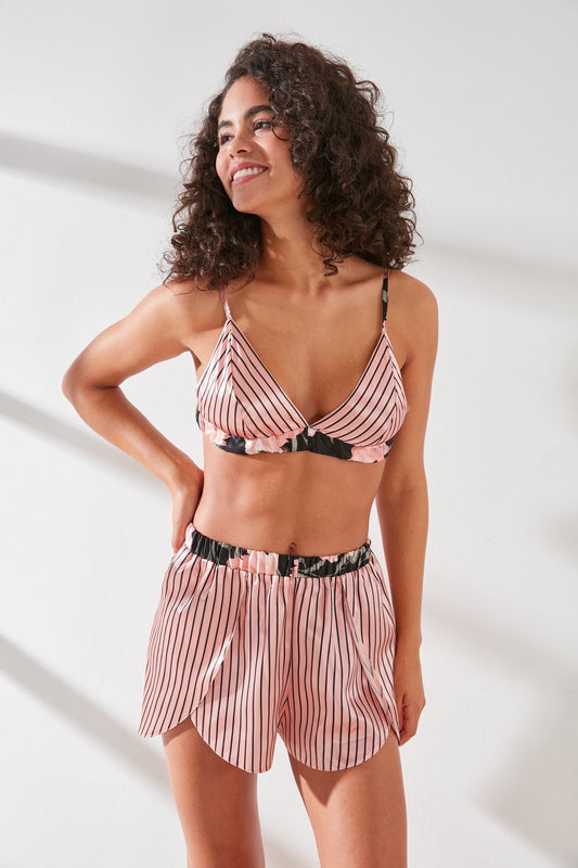 Satin-Bralette & Shorts-Set