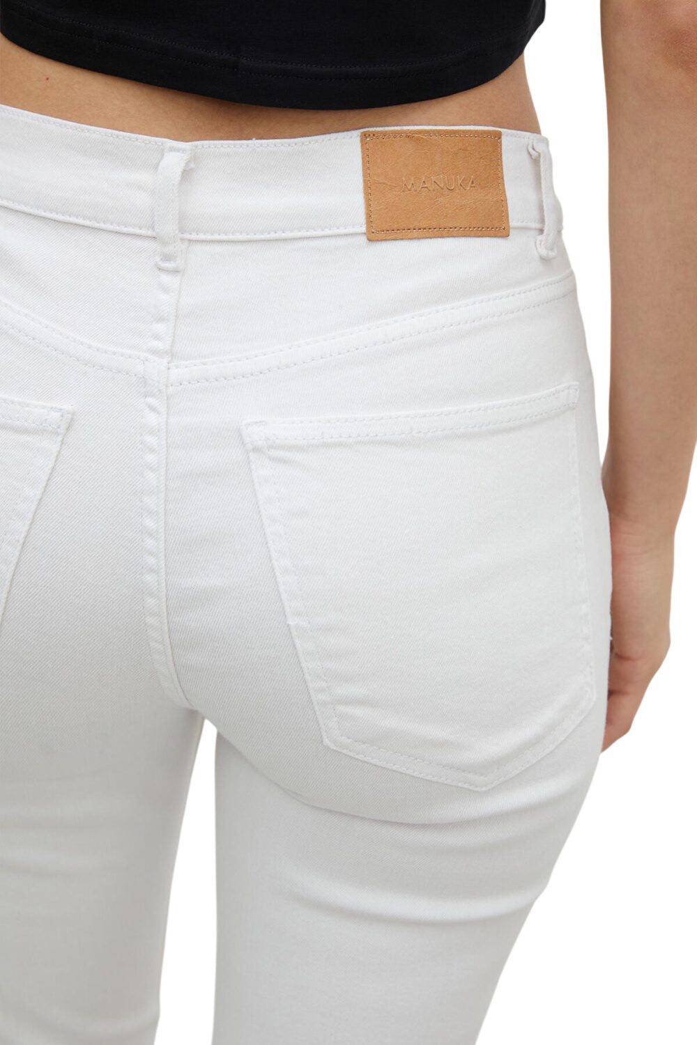 Schwarze Bootcut Denim-Hose