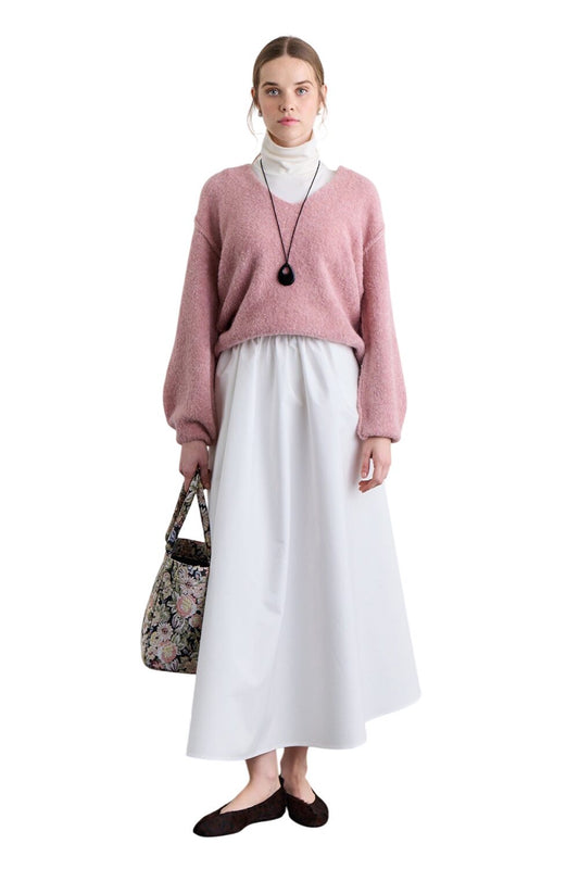 SCHWARZER PULLOVER MIT WEICHER STRUKTUR
