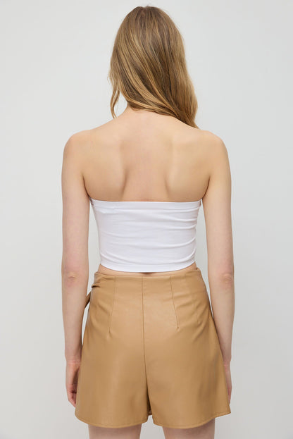 Trägerloses Crop-Top