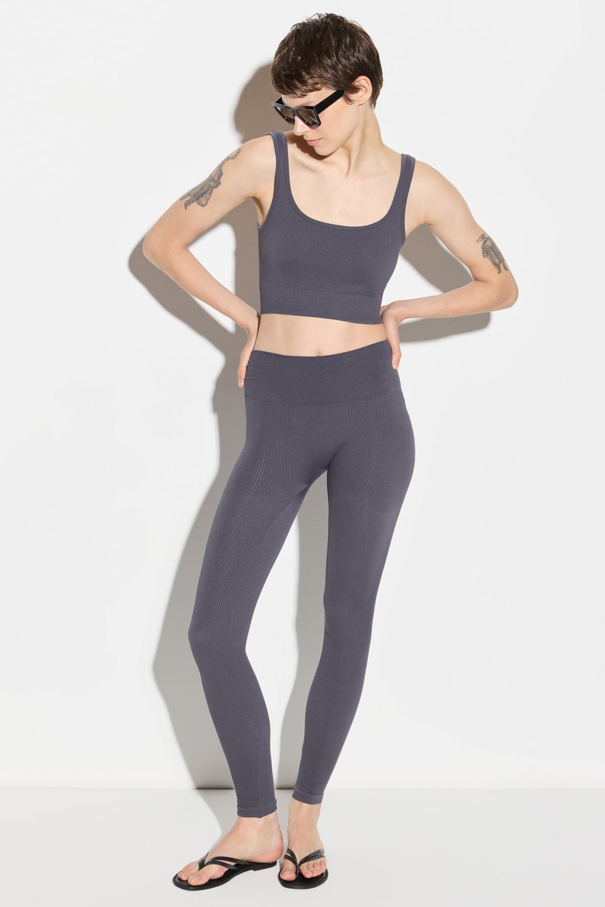 Gepolstertes Crop-Top mit dicken Trägern