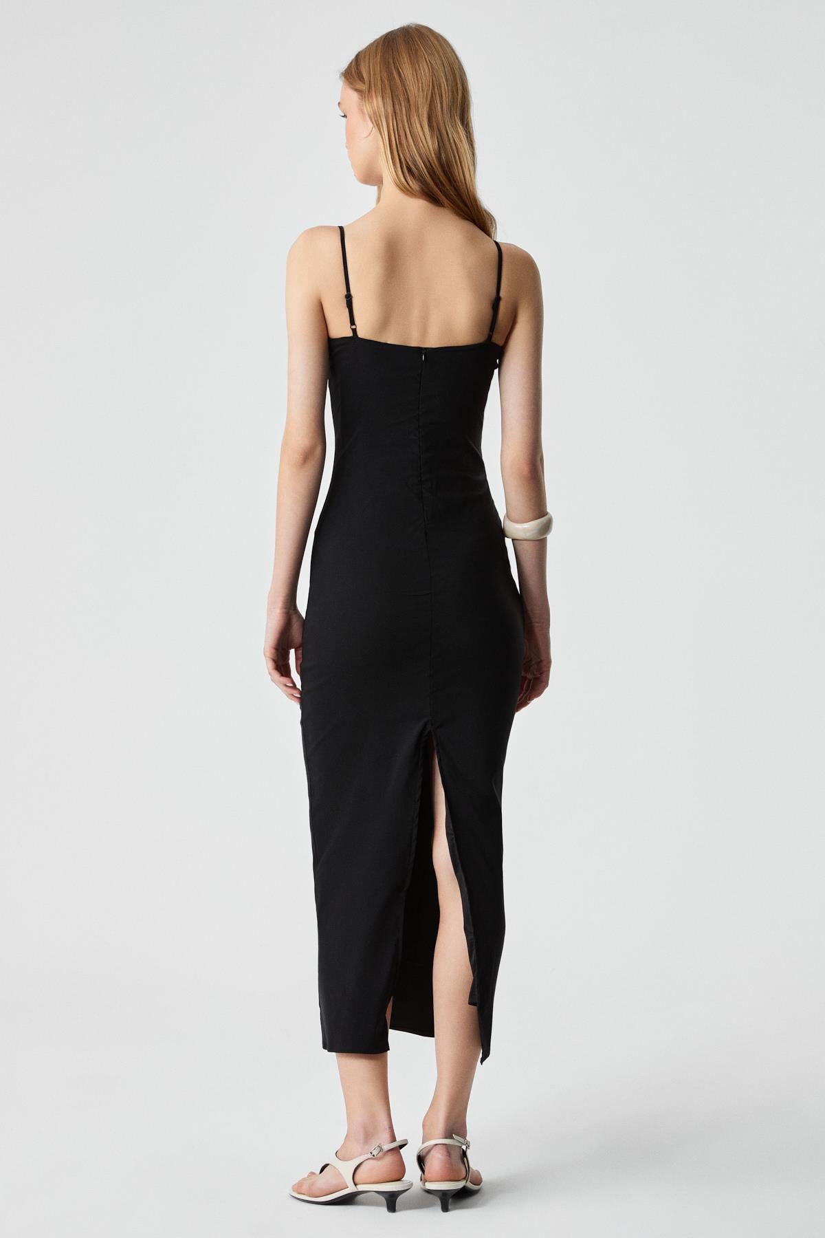 SEDRUAN Damen Langes Trägerkleid
