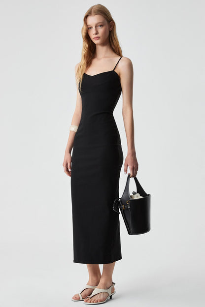 SEDRUAN Damen Langes Trägerkleid