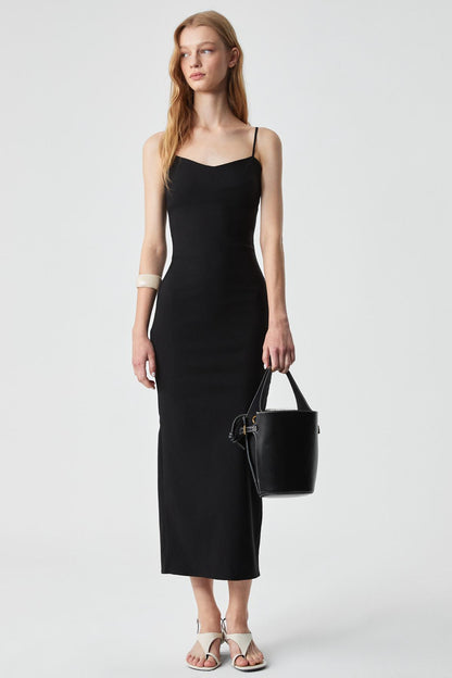 SEDRUAN Damen Langes Trägerkleid