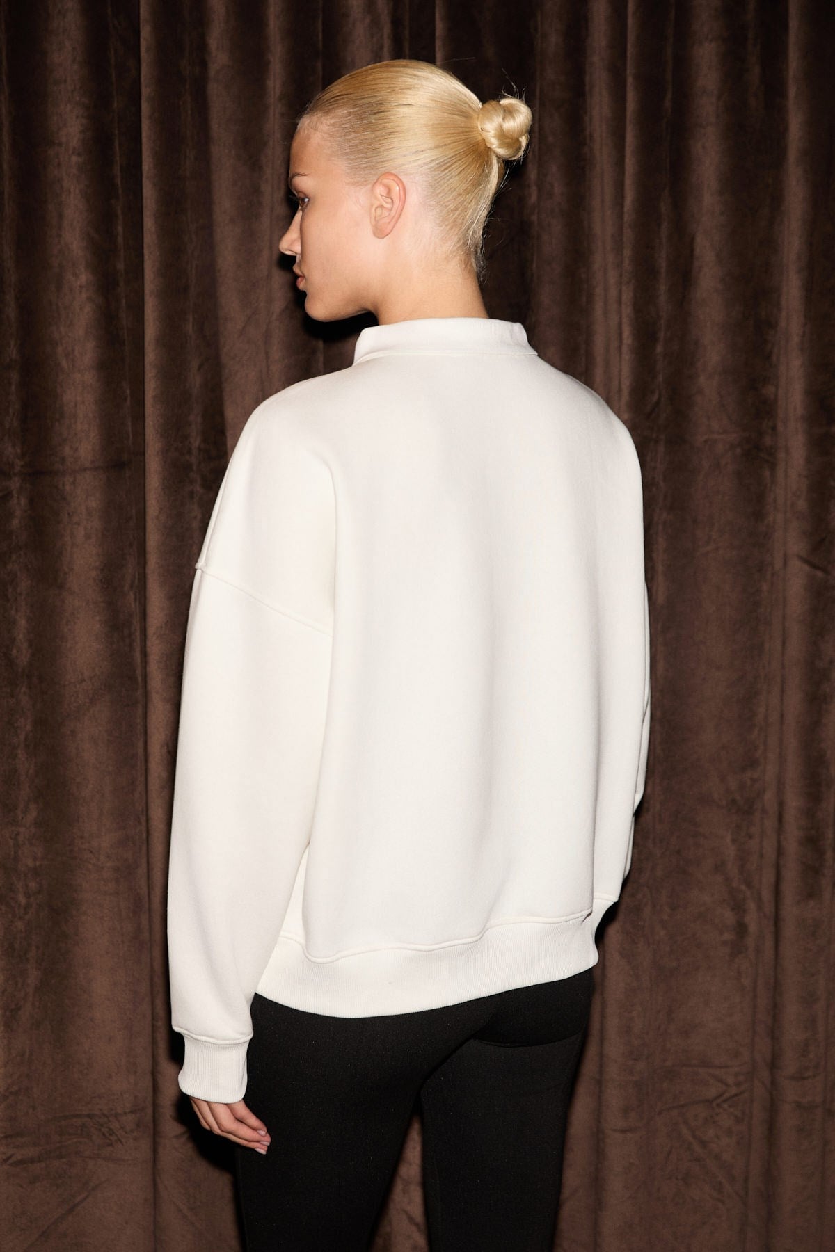 SELFTEN Bestickt Polo-Sweatshirt