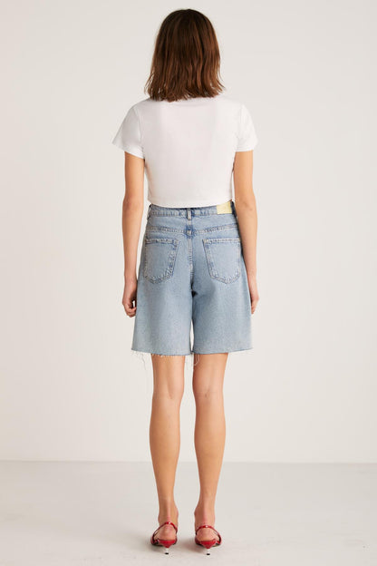 SERENE Damen Print Crop-Shirt