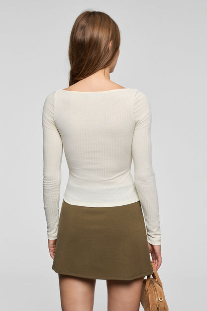 SERRUR Ballonhals Slim-Fit-Bluse