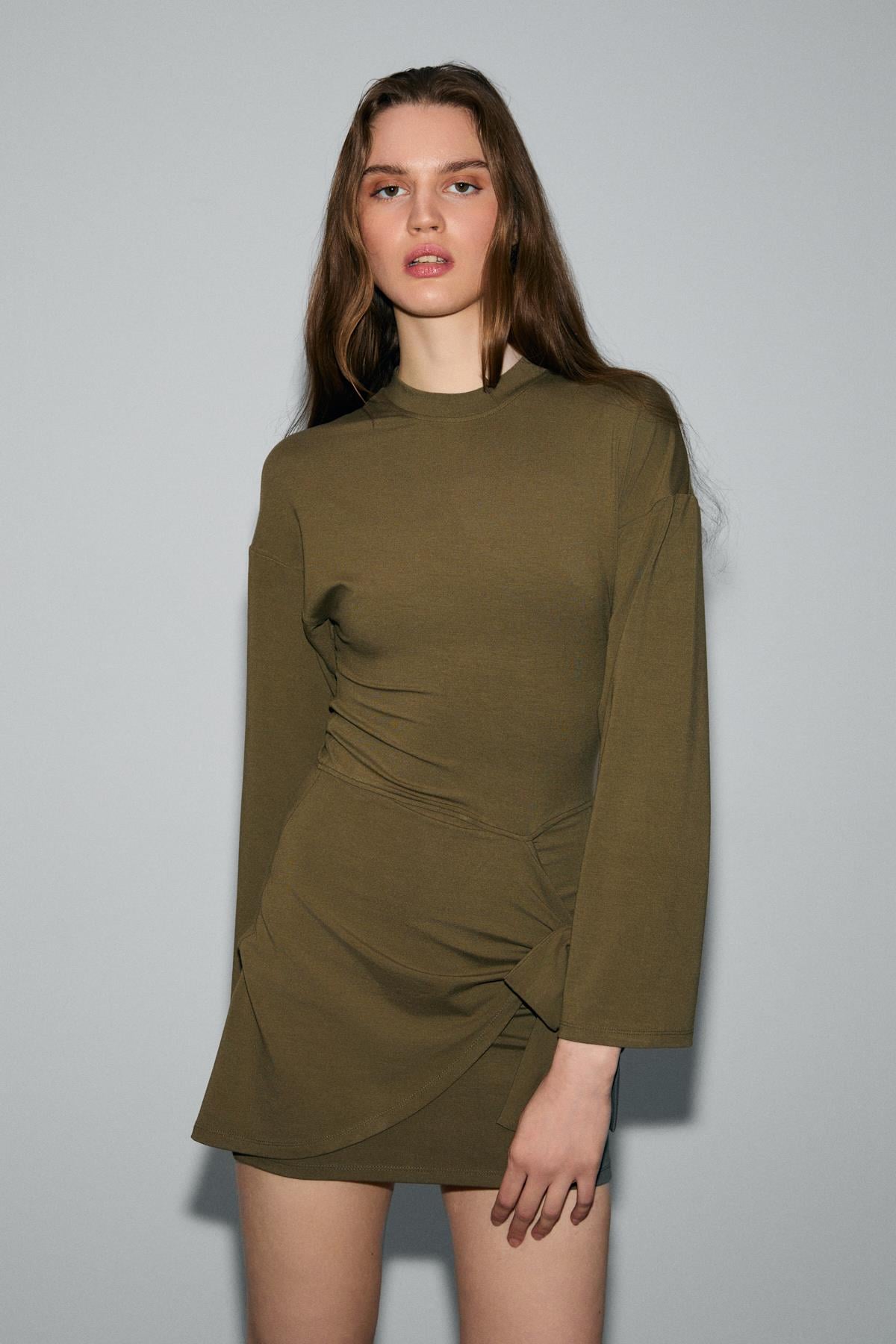 SEVLEY Damen Minikleid mit Schleife