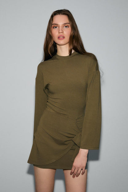 SEVLEY Damen Minikleid mit Schleife