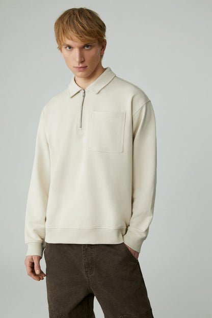 SHIFTD Herren Zip Sweatshirt Rundhals