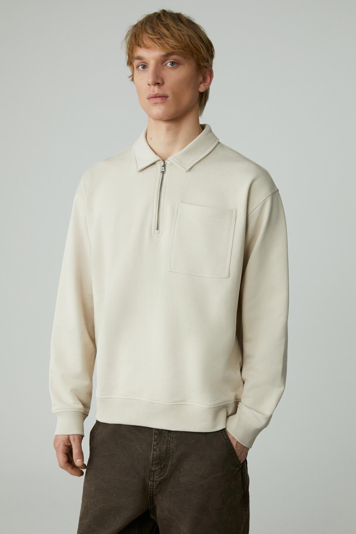 SHIFTD Herren Zip Sweatshirt Rundhals
