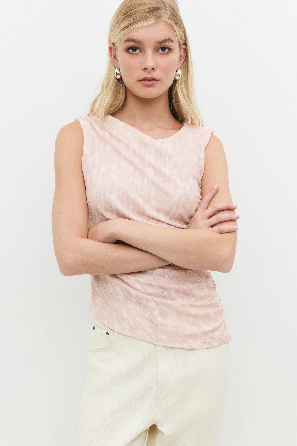 Asymmetrisches Top mit Raffung