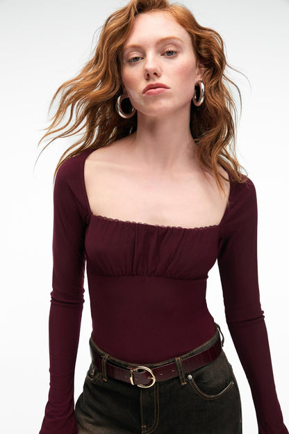SILIVRA Damen Slim-Fit-Bluse