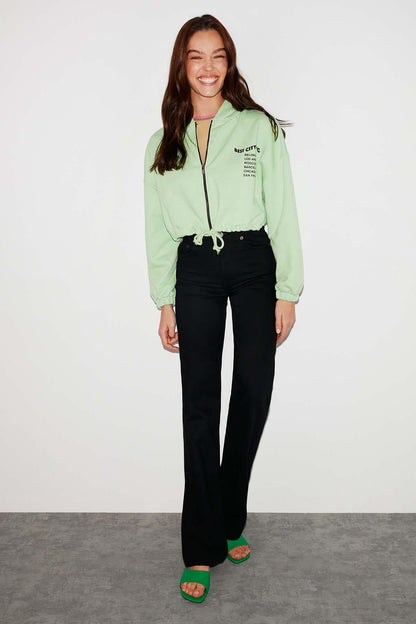 SILK Crop Sweatshirt