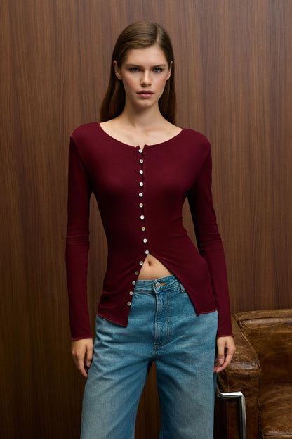 SILLARIE Damen Langarm Bluse