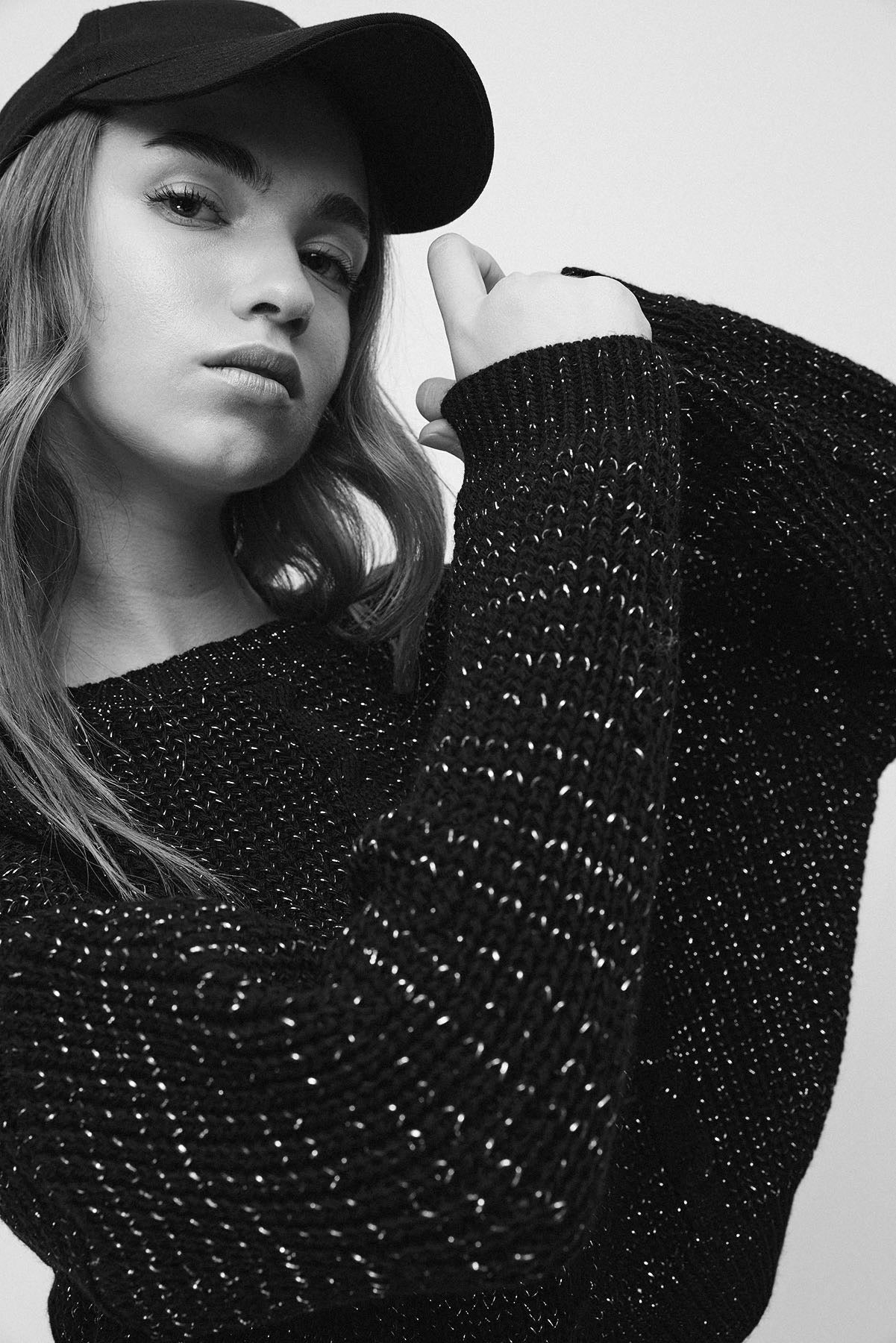 Glitzernder Crop-Pullover