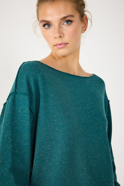 Glitzerndes Basic-Sweatshirt