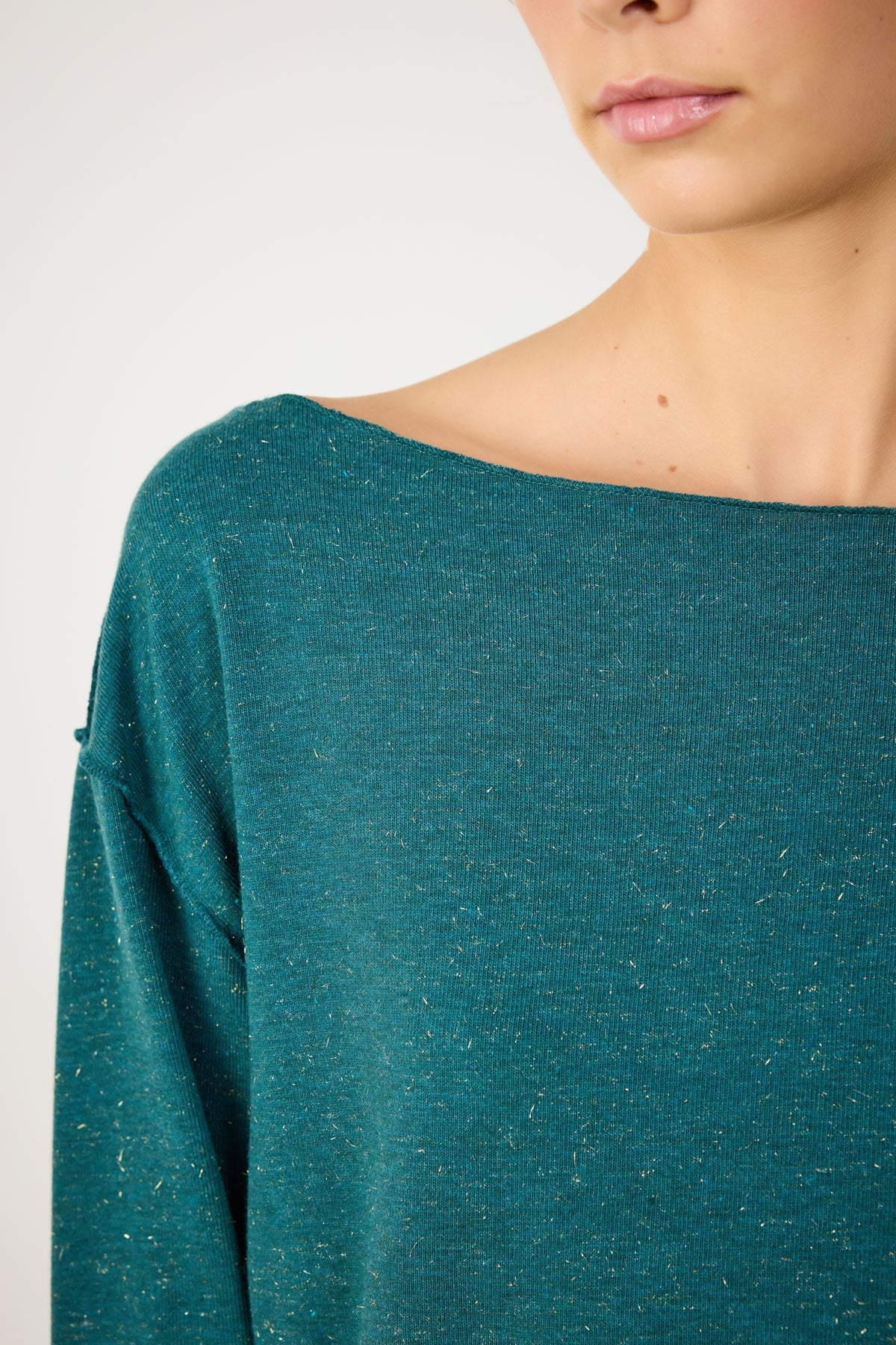 Glitzerndes Basic-Sweatshirt