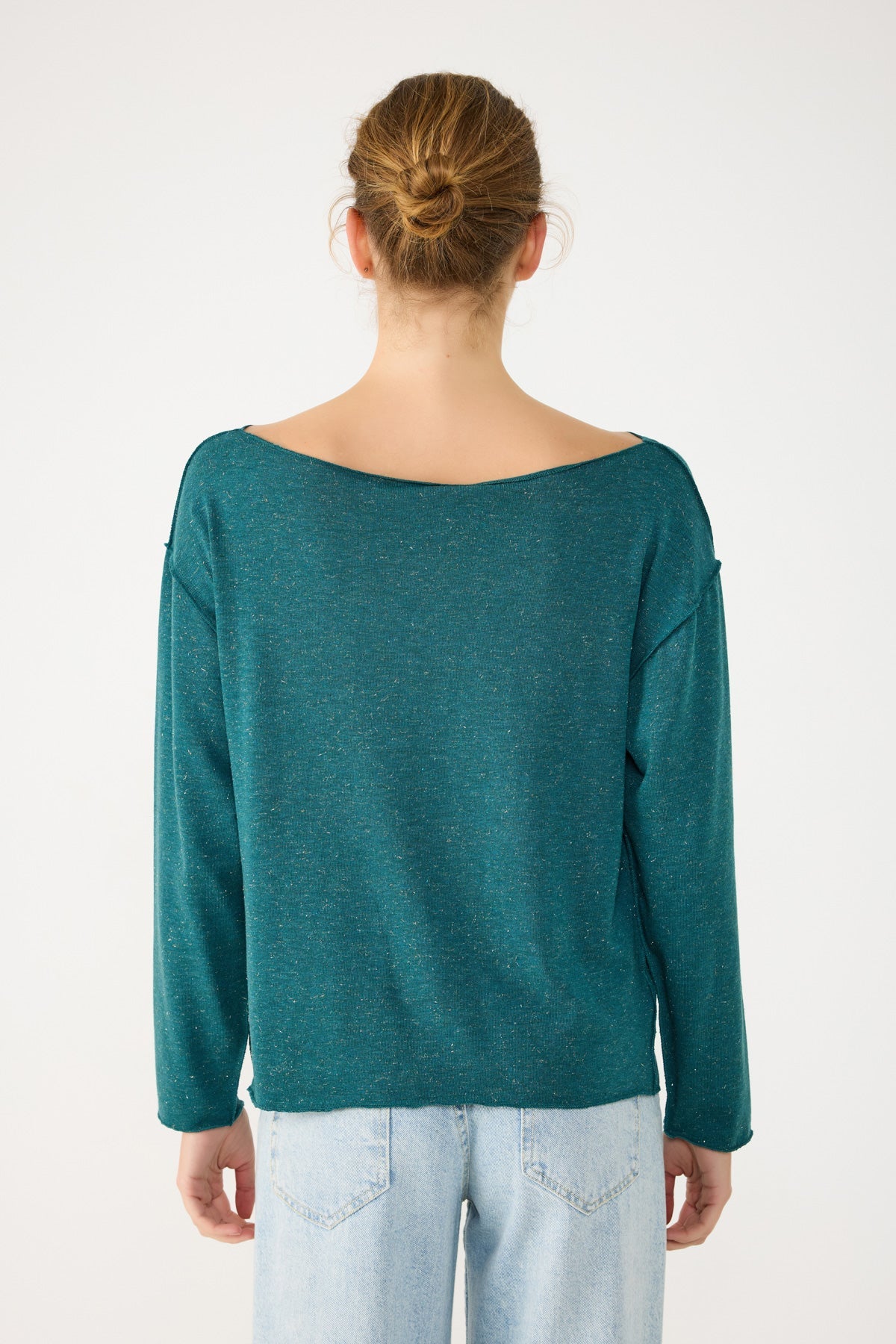 Glitzerndes Basic-Sweatshirt