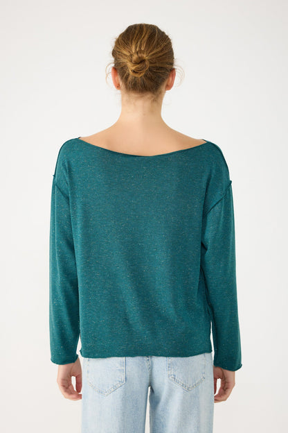 Glitzerndes Basic-Sweatshirt