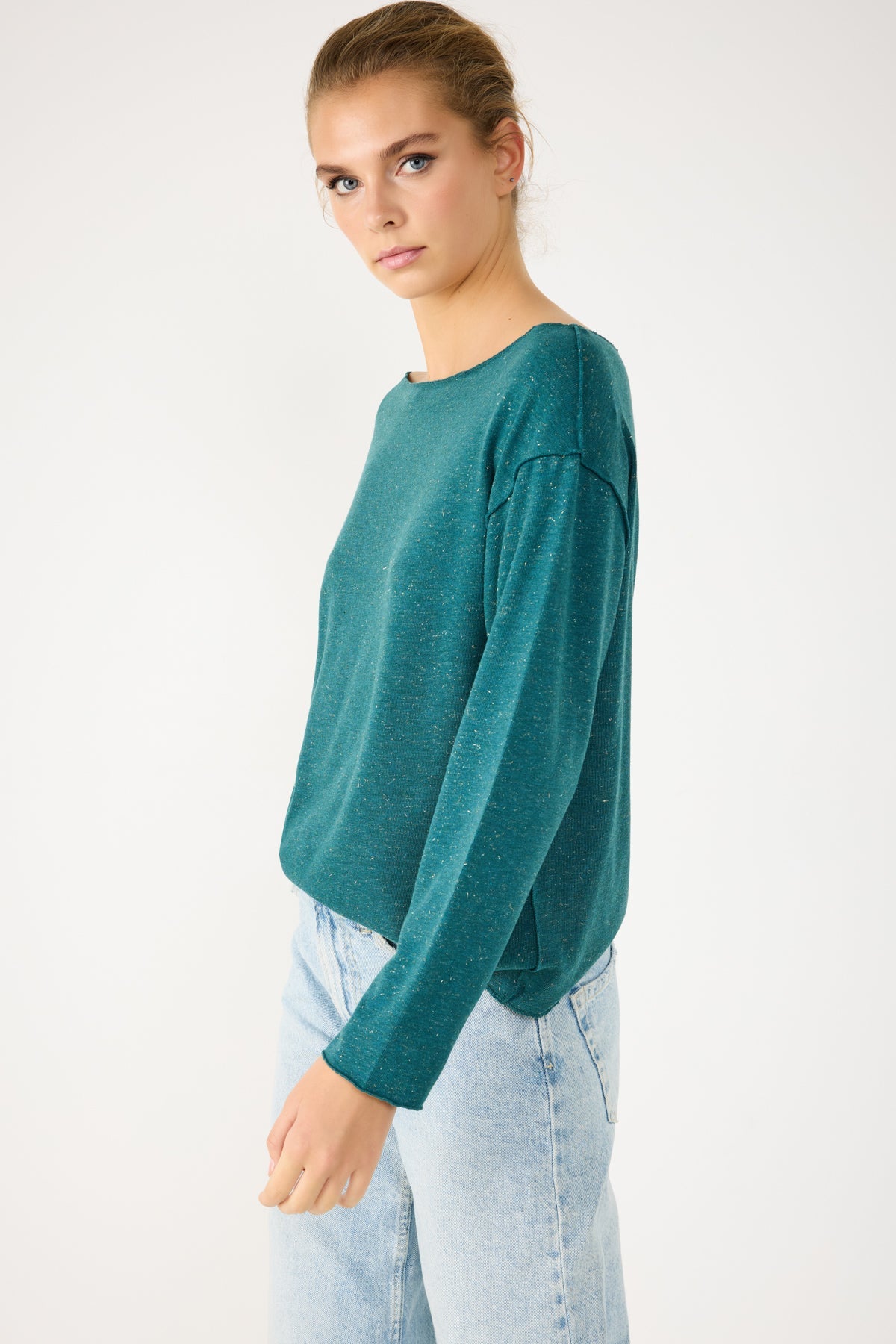 Glitzerndes Basic-Sweatshirt