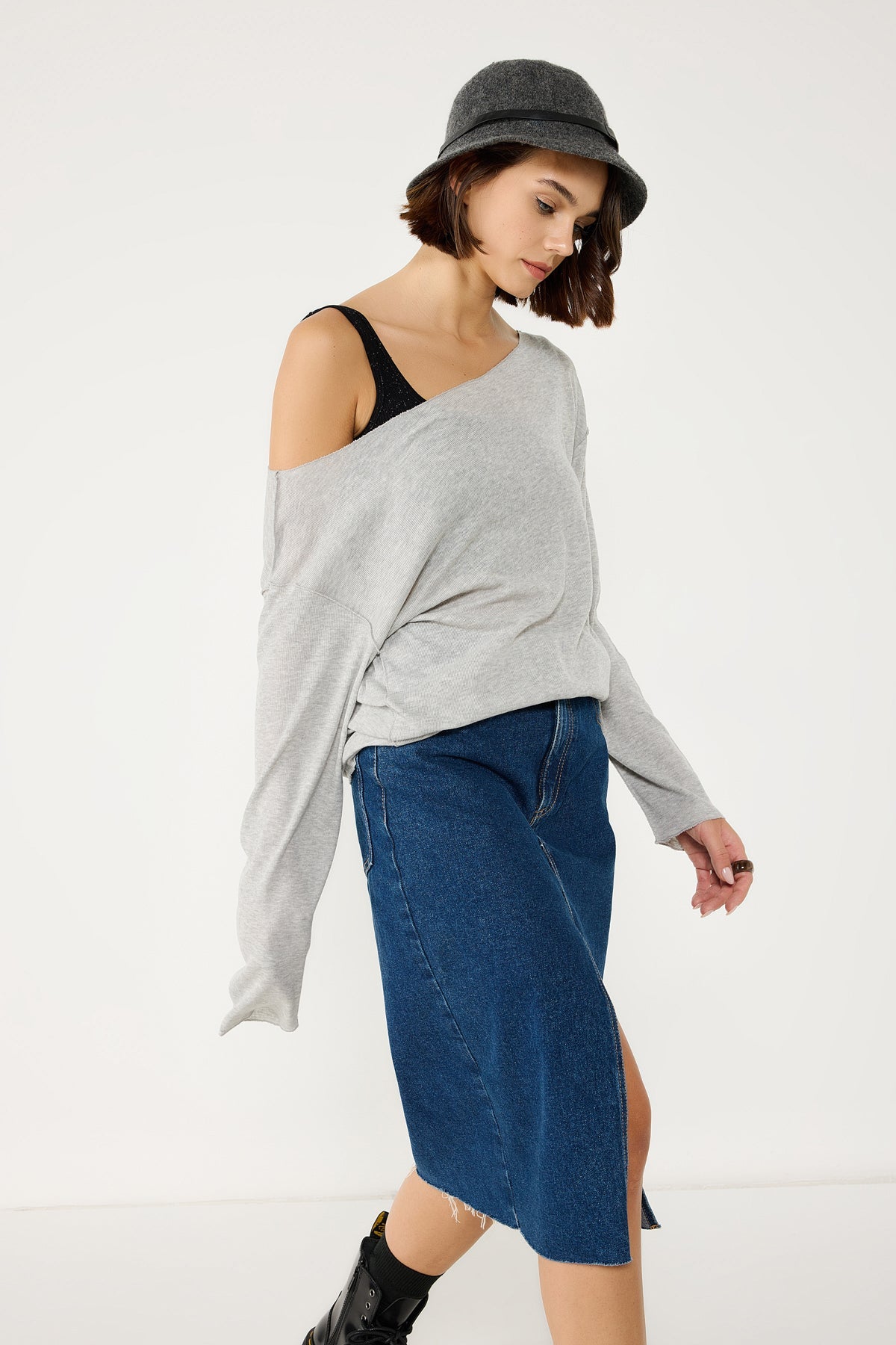 Glitzernde Basic-Bluse