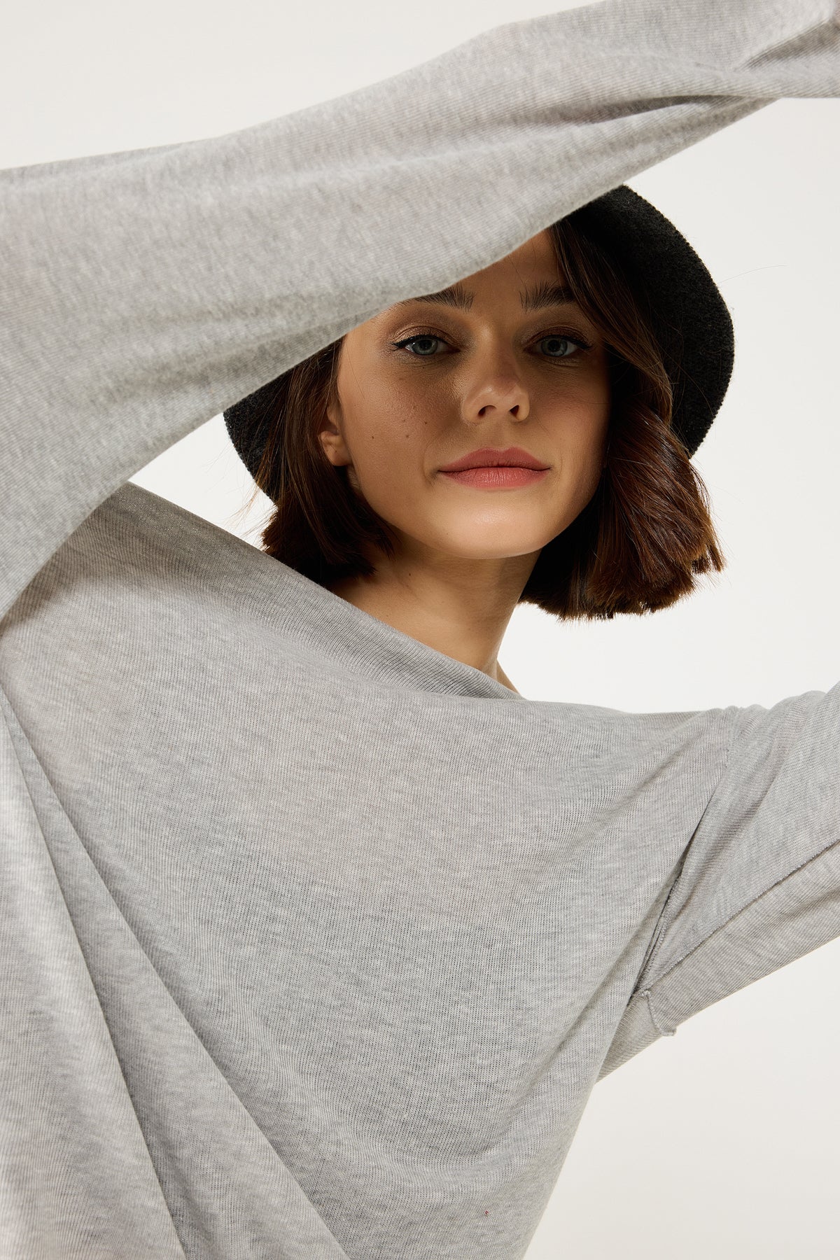 Glitzernde Basic-Bluse