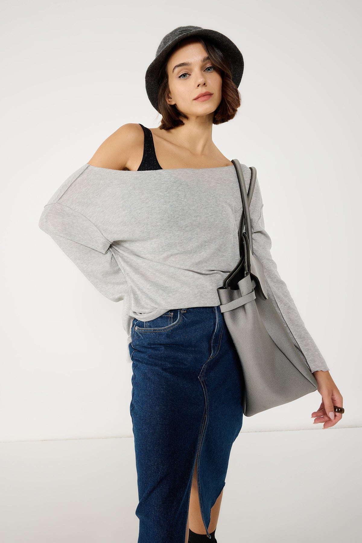 Glitzernde Basic-Bluse