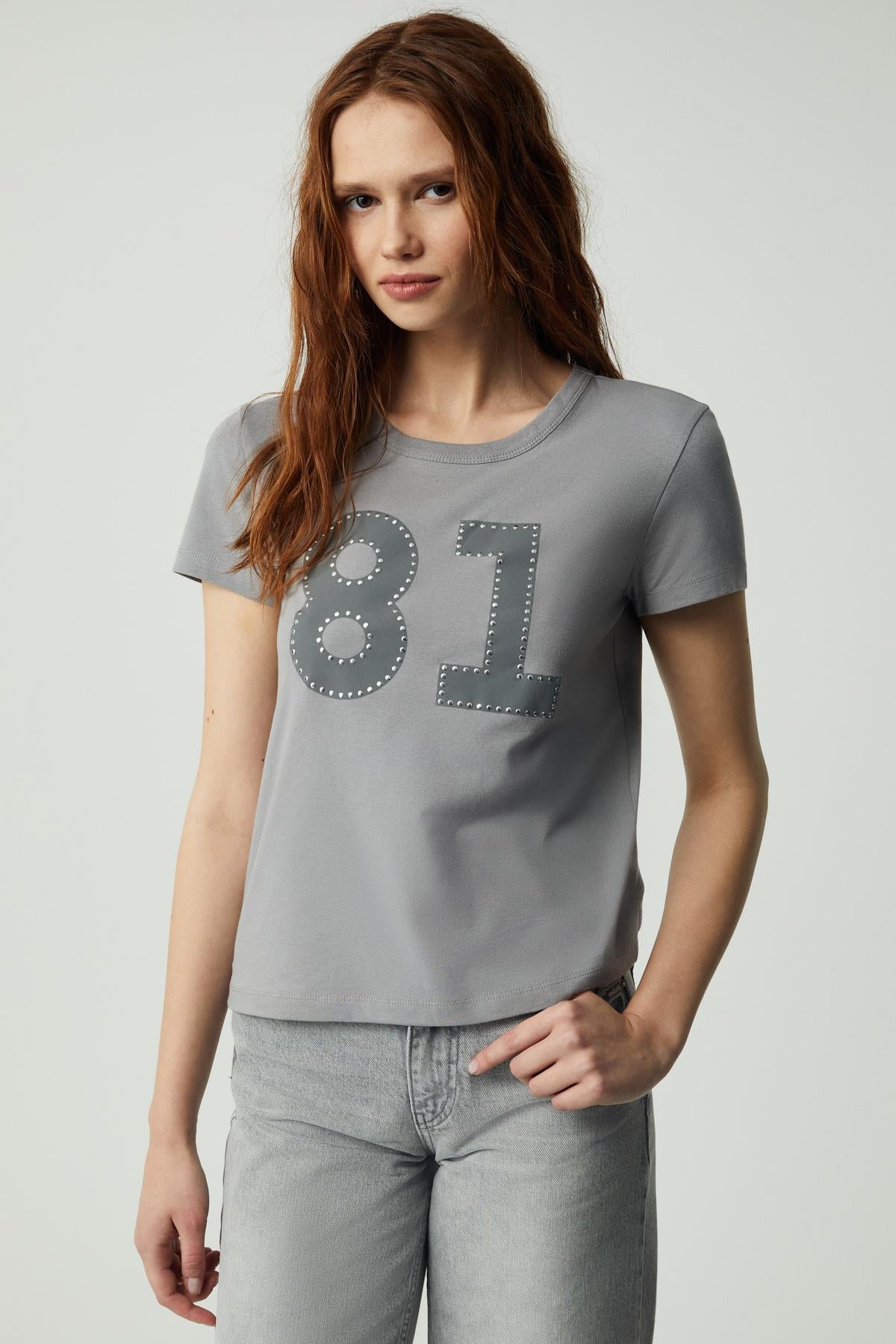 SINCE Damen Print Rundhals Shirt