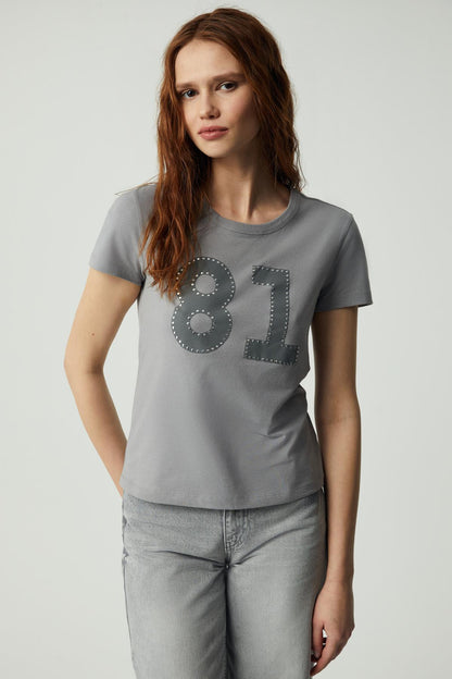 SINCE Damen Print Rundhals Shirt