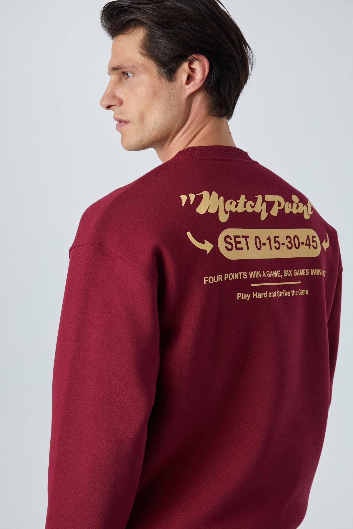 GRIMELANGE SINNER Herren Soft-Sweatshirt Bordeaux