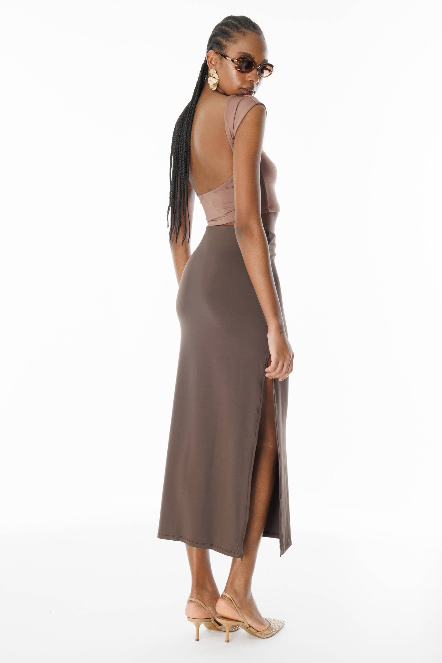 Rückenfreies Basic-Crop-Top