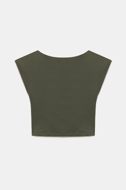 Rückenfreies Basic-Crop-Top