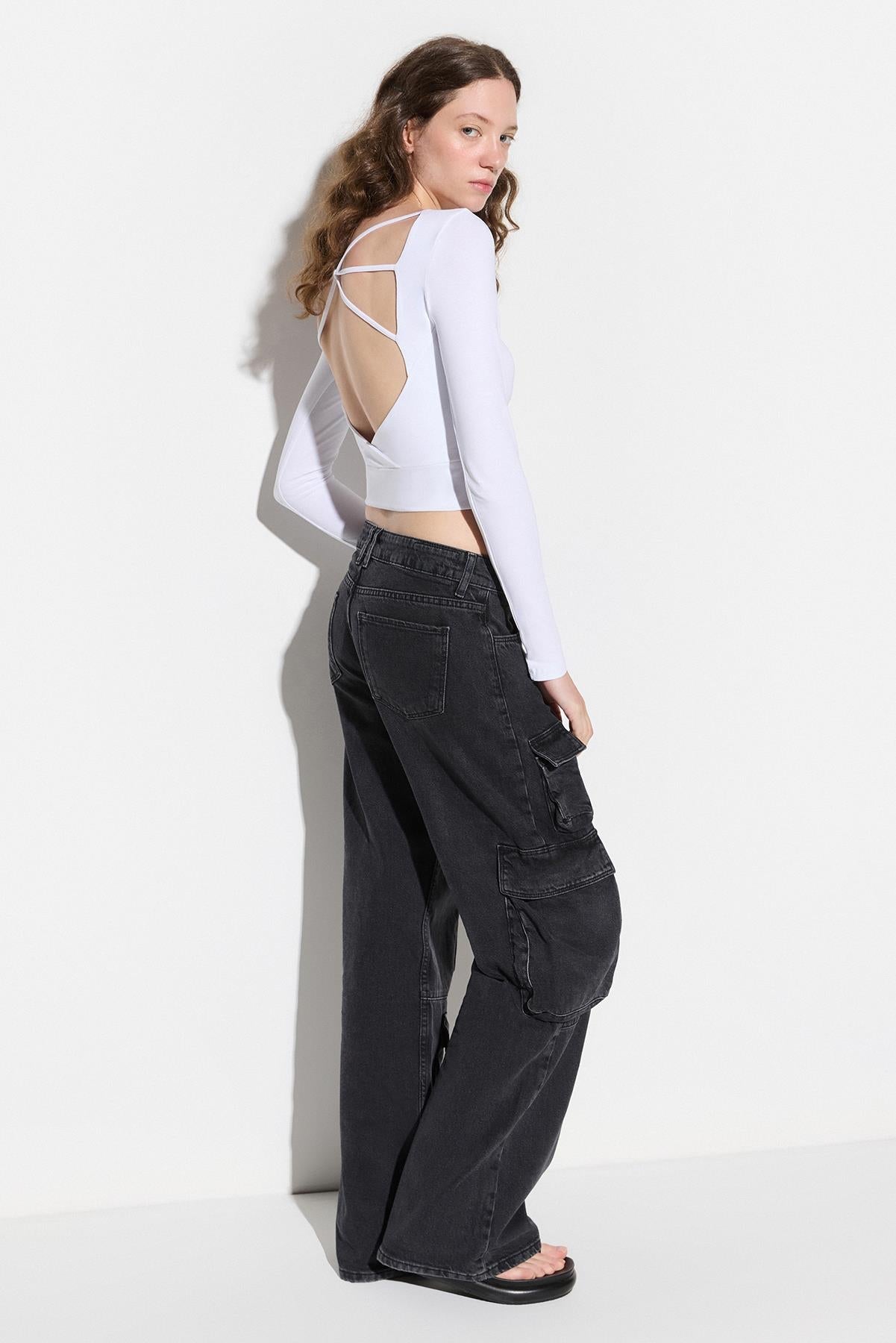 Rückenfreies Crop-Top