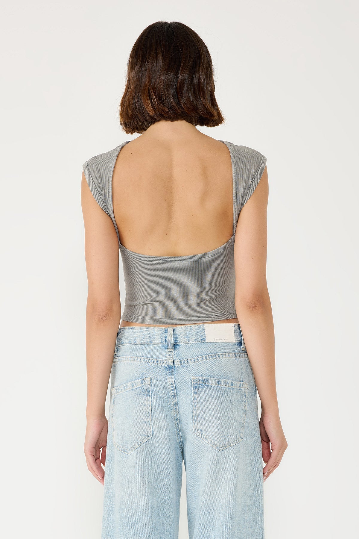 Rückenfreie Crop-Bluse