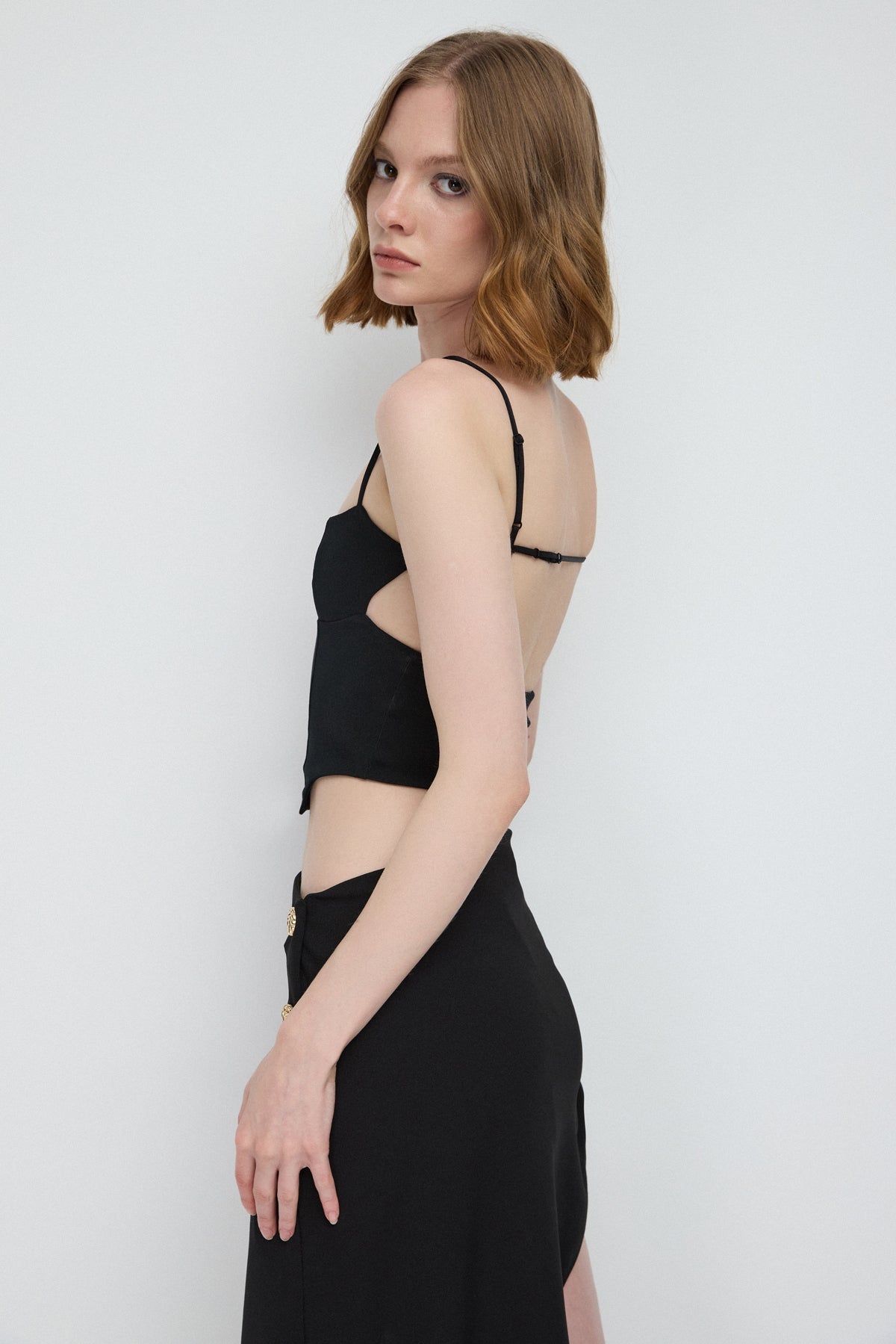 Rückenfreie Crop-Bluse