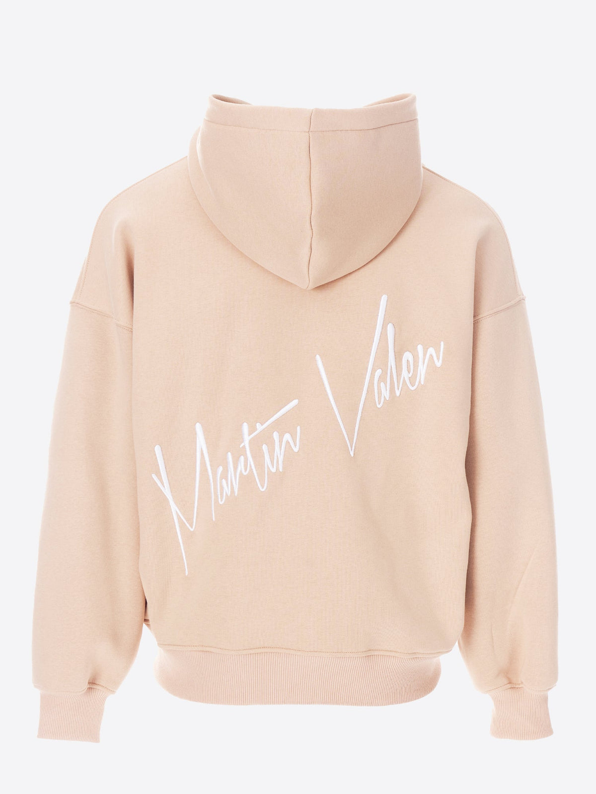 Bestickter Beige Kapuzenpullover - Größe L
