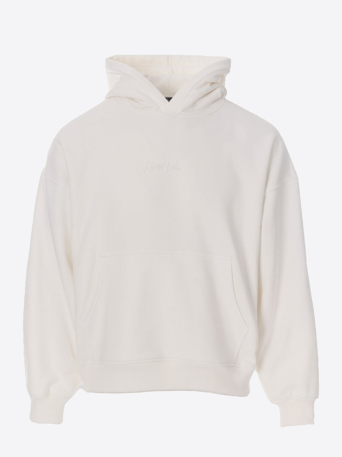 Bestickter Beige Kapuzenpullover - Größe L