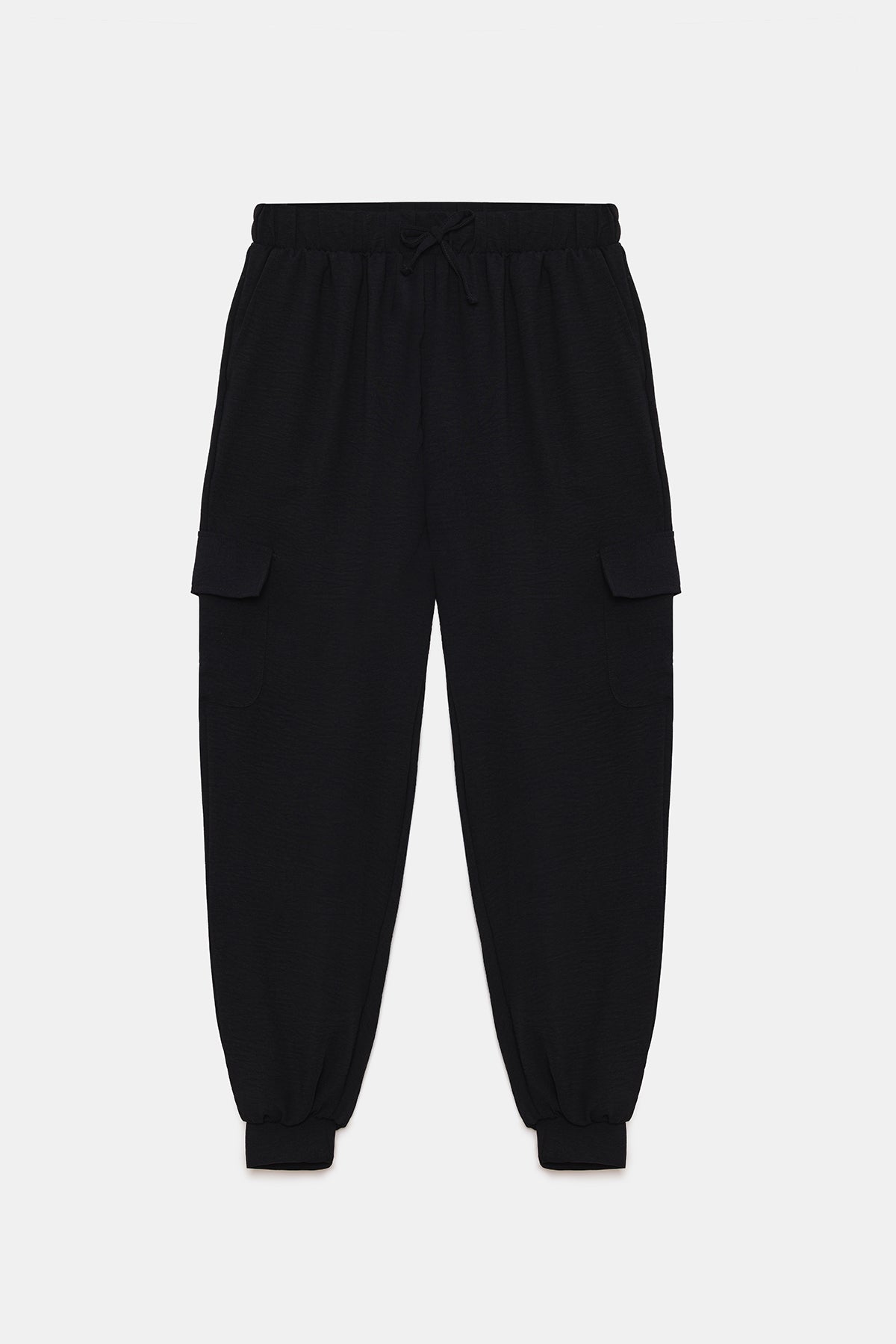 Schwarze Basic Cargo Jogger-Sweatpants