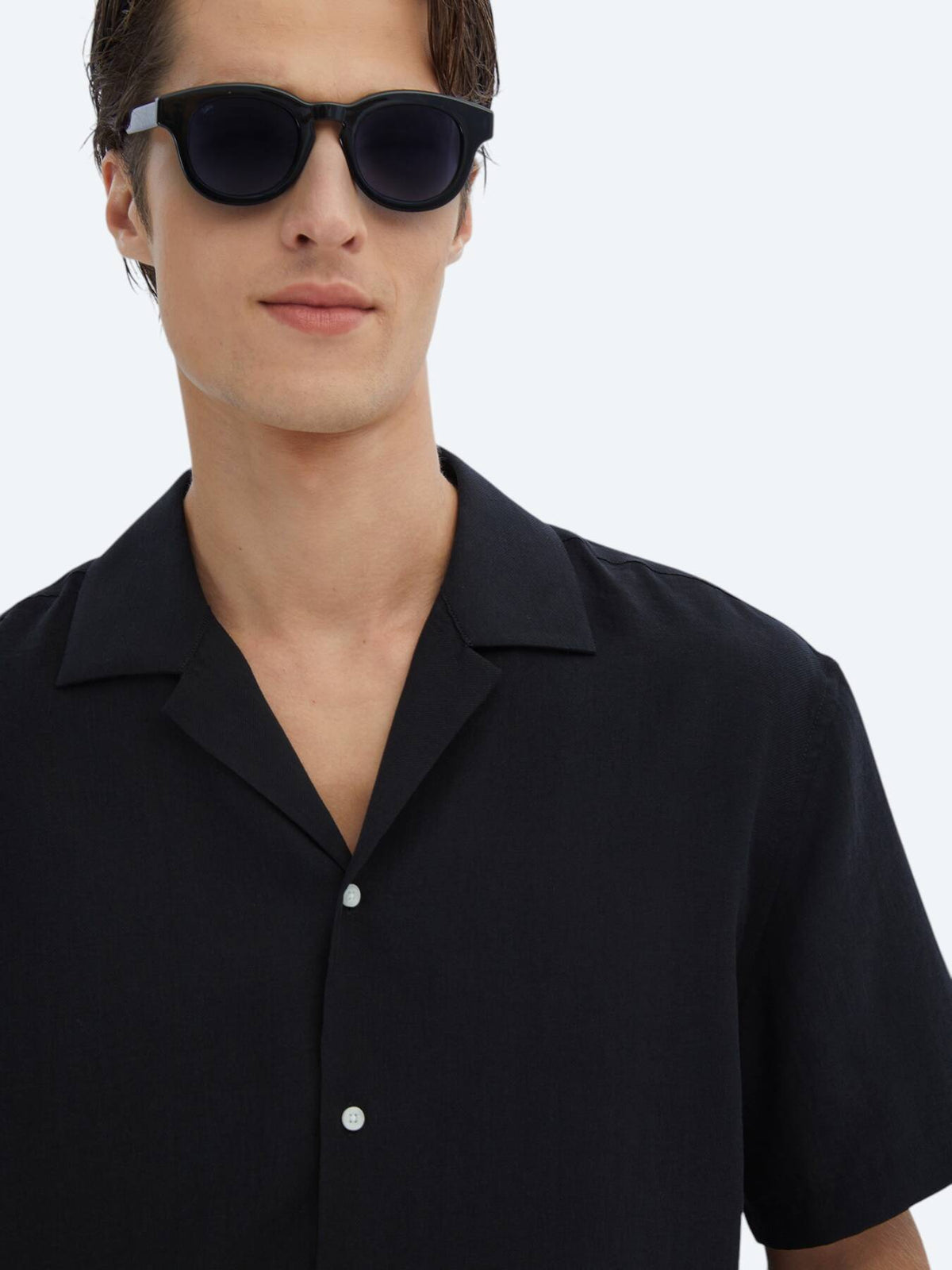 Einfaches Oversized Gewebtes Freizeithemd