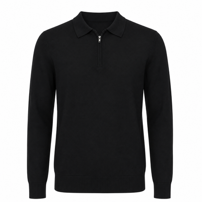 Schwarzes Strick-Sweatshirt