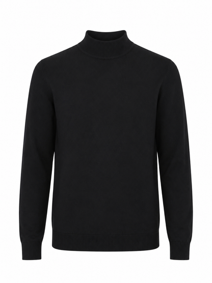 Schwarzes Strick-Sweatshirt