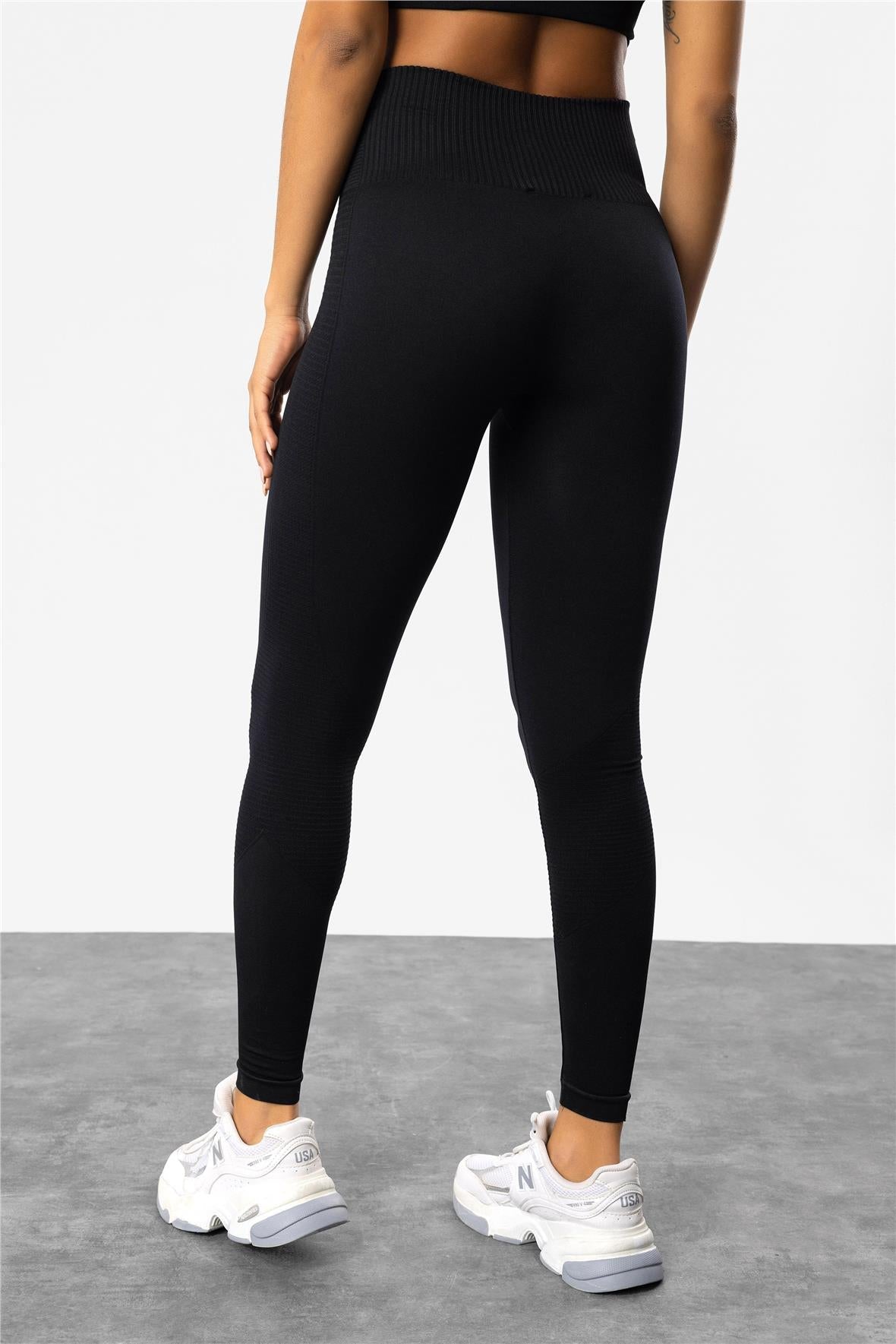 Nahtlose Sportleggings mit hohem Bund