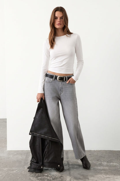 SLERAS Damen Slim-Fit Langarmshirt