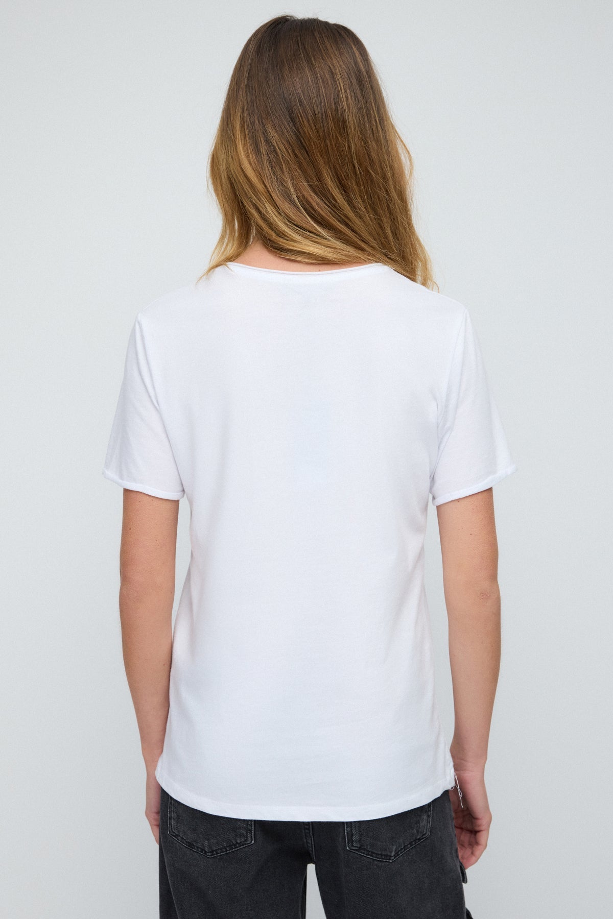 Einfaches T-Shirt mit Slogan-Aufdruck